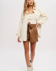 Sherpa Lined Corduroy Shacket