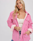 Sherpa Lined Corduroy Shacket