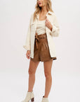 Sherpa Lined Corduroy Shacket