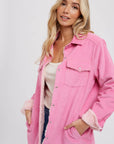 Sherpa Lined Corduroy Shacket