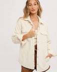 Sherpa Lined Corduroy Shacket