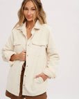 Sherpa Lined Corduroy Shacket