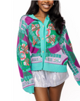 Multi Mahjong Button Up Cardigan - Queen of Sparkles