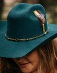 Brass and Turquoise Hat Band or Necklace