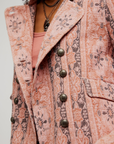 Lotty Jacquard Jacket in Rose Smoke by Free People