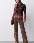 We The Free Easy Does It Printed Long Sleeve Tee by Free People