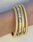 GOLD RIVA PAVE BANGLE