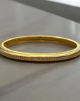GOLD RIVA PAVE BANGLE