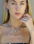 VINTAGE SILVER MINI COSA HOOPS