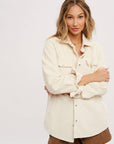 Sherpa Lined Corduroy Shacket