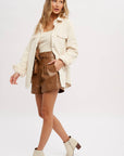 Sherpa Lined Corduroy Shacket