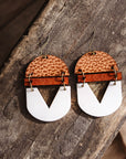 Evan Earring, Leather and Acrylic