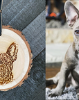 Custom Pet Ornament on Aspen Wood