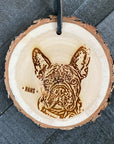 Custom Pet Ornament on Aspen Wood