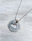 Mountain Cut Out Necklace, Sterling Silver