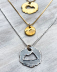 Mountain Cut Out Necklace, Sterling Silver