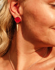 Sass Studs Waxy Red