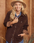 Sherpa Lined Corduroy Shacket