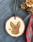 Custom Pet Ornament on Aspen Wood