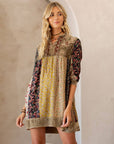 Chic Bohemian Stone-Washed Babydoll Dress