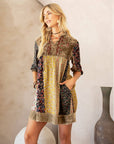 Chic Bohemian Stone-Washed Babydoll Dress