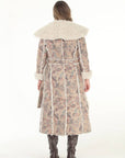 Dusty Floral Faux Suede & Sherpa Coat - Reversible: Dusty Floral