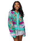 Multi Mahjong Button Up Cardigan  - Queen of Sparkles