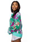Multi Mahjong Button Up Cardigan  - Queen of Sparkles