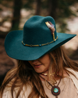 Brass and Turquoise Hat Band or Necklace