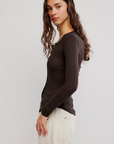 Going Places Cardi in Deep Fudge by Free People