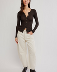 Going Places Cardi in Deep Fudge by Free People
