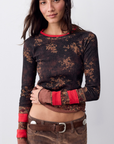 We The Free Easy Does It Printed Long Sleeve Tee by Free People