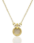 Mini Gold Vecchio Rainbow Moonstone Necklace