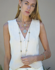GOLD PAVIA STATION NECKLACE