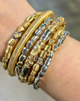 GOLD RIVA PAVE BANGLE