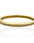 GOLD RIVA PAVE BANGLE