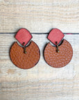 Eclipse Studs Terracotta + Tan