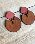 Eclipse Studs Terracotta + Tan