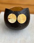 Hammered Brass Circles Earrings