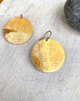 Hammered Brass Circles Earrings